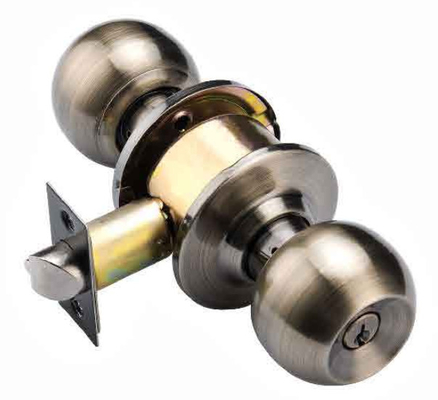 Buy ANSI Knob Door Lock Changeable Square Corner 1x2-1/4 Zinc Alloy Exterior Door Handle With Lock online manufacture