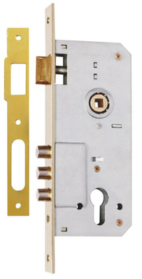35-50mm Door Thickness Mortise Door Lock with Steel / Zamak Deadbolt and Adjustable Latch