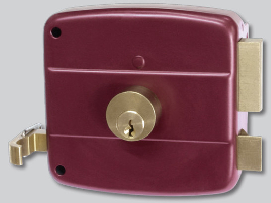 Rim Door Lock Brass Latch Material and Included Strike Plate Surface - Mounted Design for Customer Requirements
