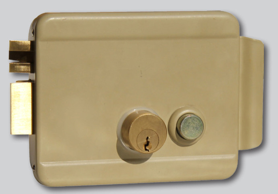 Rim Door Lock Deadbolt Lock Upgrade Package with Durable Surface Mounted Iron Strike Plate