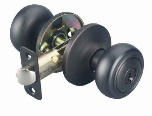 Changeable Square Corner Faceplate Knob Door Lock for  35mm to 45mm Door Thickness
