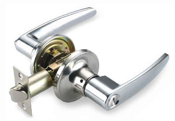 Changeable Square Corner 25x57mm Faceplate Tubular Lever Lock for Door Thickness 35mm to 45mm