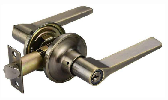 35mm to 45mm Door Thickness Tubular Lever Lock with Keyway C4 and AB Finish
