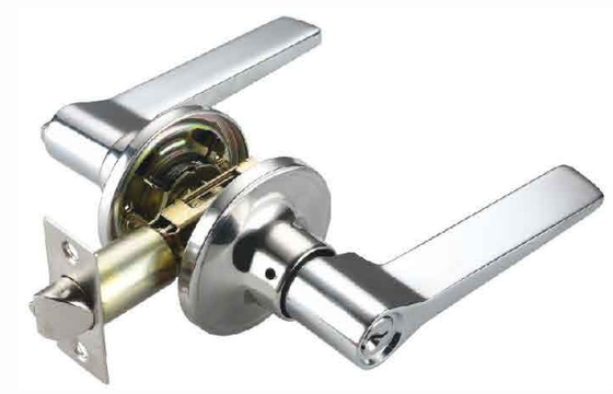 Changeable Square Corner 25x57mm Faceplate Tubular Lever Lock with Yale Keyway 60mm-70mm Backset