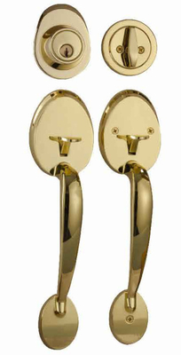 Entrance Handle Lock 5 - pin Brass Cylinder with Brass Keys Durability Zinc Alloy Handle Set for Your Requirements