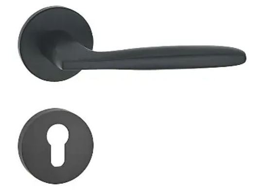 Aluminum Alloy Bathroom Door Lock Handle For 35-60mm Door Thickness In Modern Design